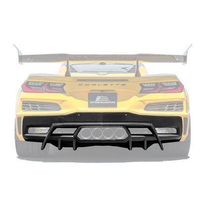 2023-Up Corvette C8 Z06 dry CARBON FIBER Rear Bumper Finned Diffuser