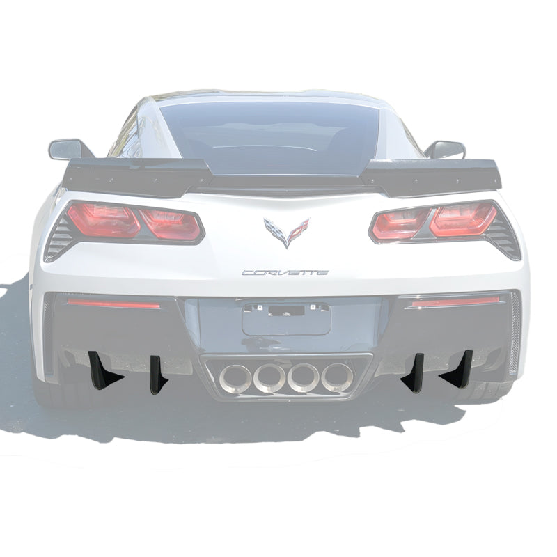 Corvette C7 Rear Bumper Diffuser Fins