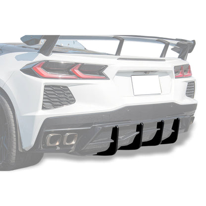 Corvette C8 Stingray DRY CARBON FIBEr Add-On Rear Diffuser Fin