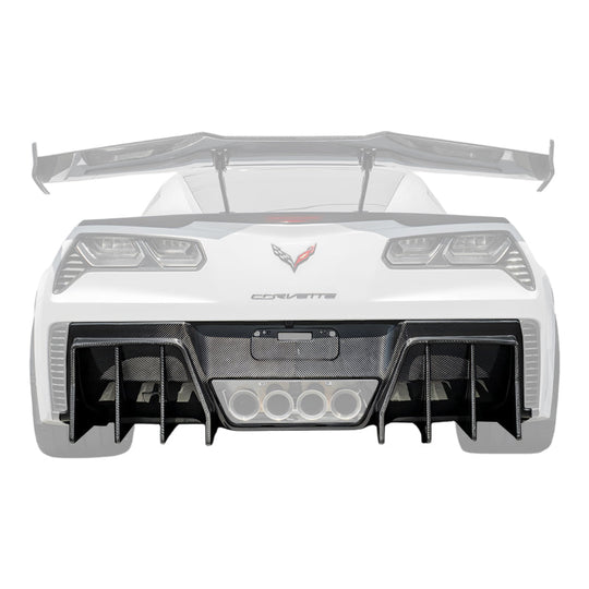 Corvette C7 Track Package Rear Bumper Finned Diffuser