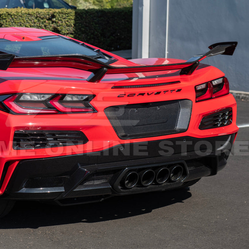 Corvette C8 Z06 DRY CARBON FIBER License Plate Backing