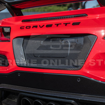 Corvette C8 Z06 DRY CARBON FIBER License Plate Backing