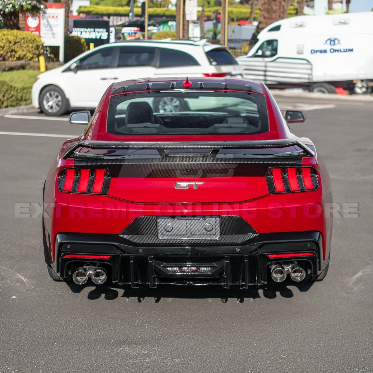 2024+ Ford Mustang V2 Package Carbon Fiber Rear Bumper Diffuser