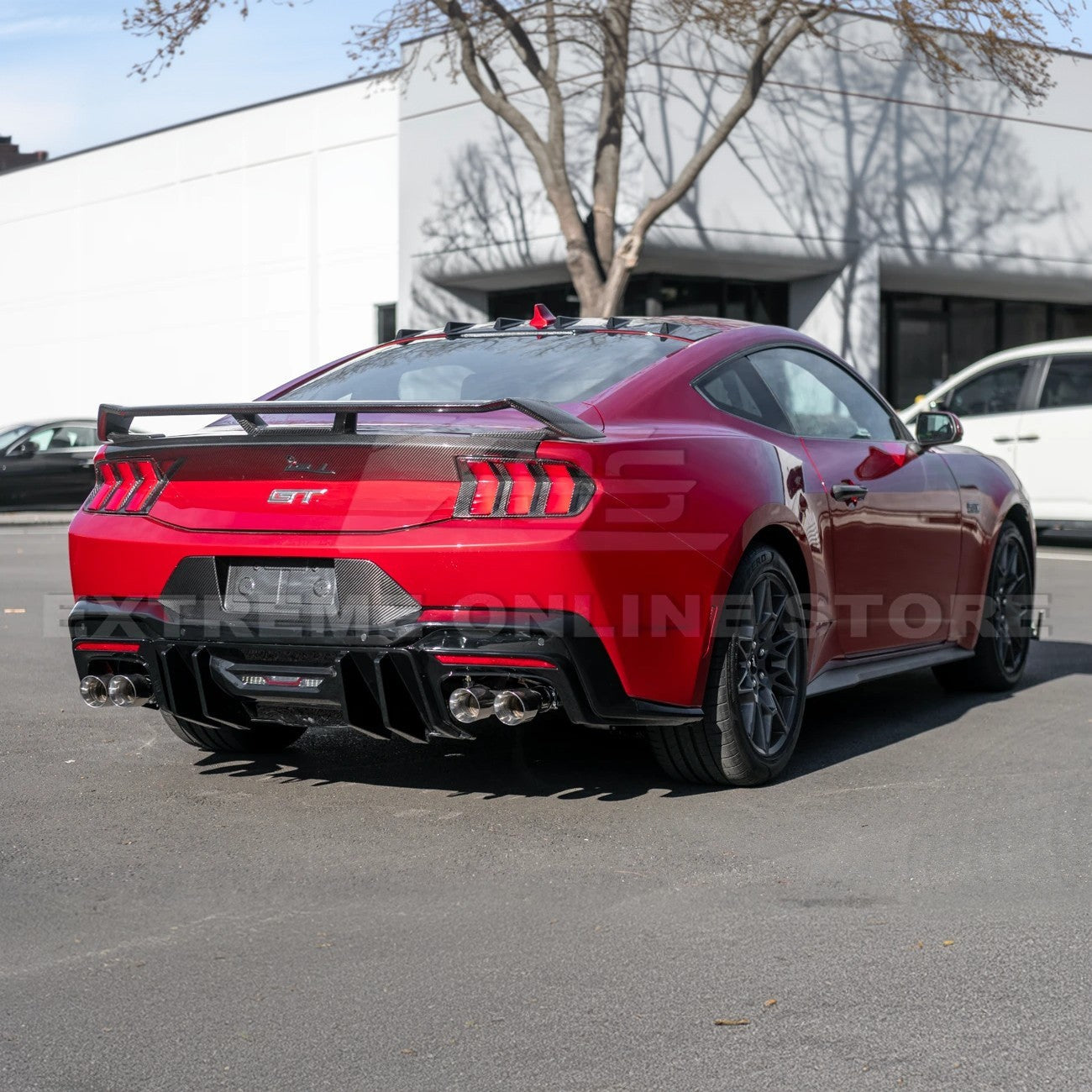 2024+ Ford Mustang V2 Package Carbon Fiber Rear Bumper Diffuser