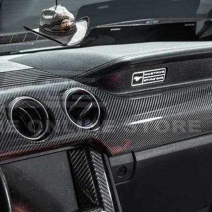 2015-23 Ford Mustang 3 AC DRY CARBON FIBER Dashboard Panel Trim