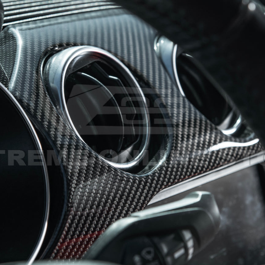 2015-23 Ford Mustang 3 AC DRY CARBON FIBER Dashboard Panel Trim
