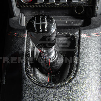 2015-23 Ford Mustang DRY CARBON FIBER Center Gear Shift Panel Trim Cover