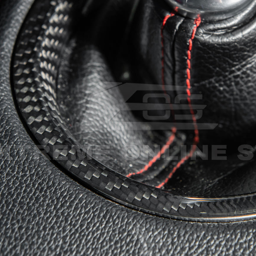 2015-23 Ford Mustang DRY CARBON FIBER Center Gear Shift Panel Trim Cover