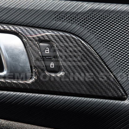 2024-Up Ford Mustang DRY CARBON FIBER Door Handle Panel Cover