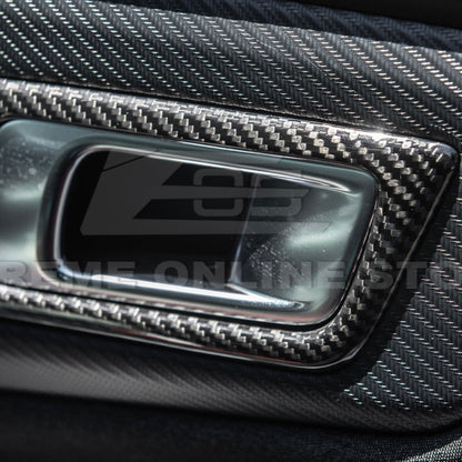 2024-Up Ford Mustang DRY CARBON FIBER Door Handle Panel Cover