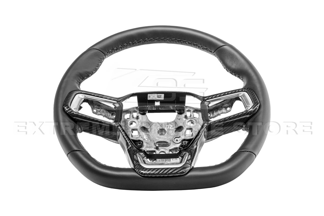 2024+ Ford Mustang DRY CARBON FIBER Steering Wheel Trim Cover