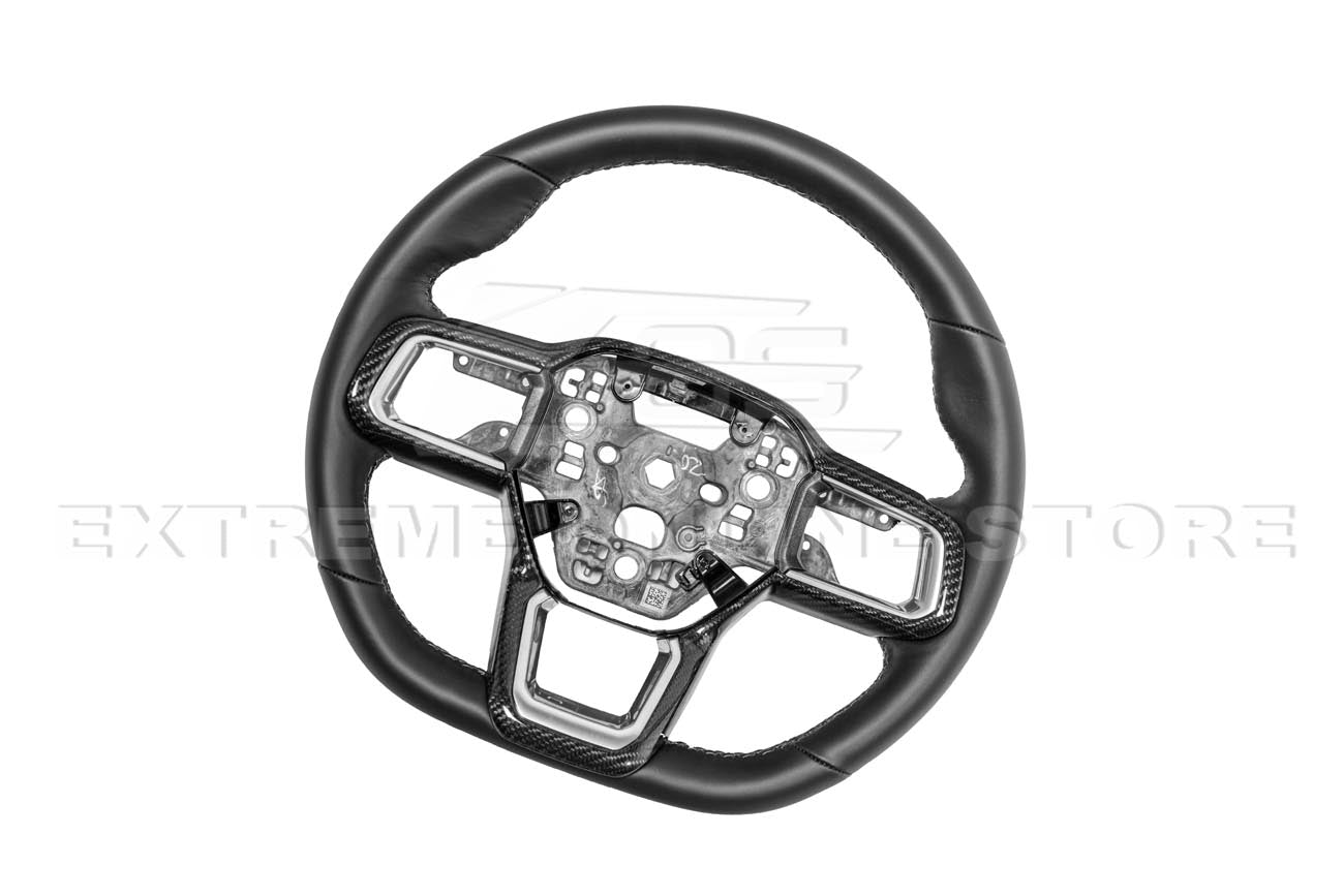 2024+ Ford Mustang DRY CARBON FIBER Steering Wheel Trim Cover