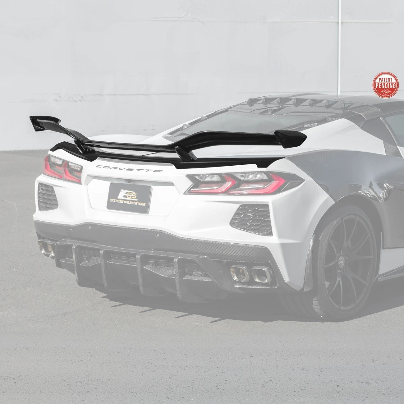 Z06 Conversion Corvette C8 All Model DRY CARBON FIBER Rear High Wing
