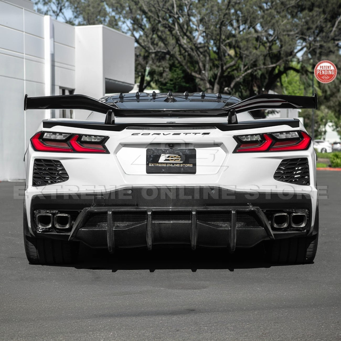 Z06 Conversion Corvette C8 All Model DRY CARBON FIBER Rear High Wing