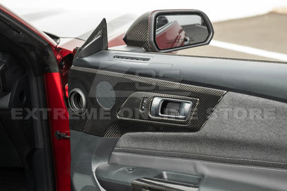 2024-Up Ford Mustang DRY CARBON FIBER Door Speaker Panel Trim Cover