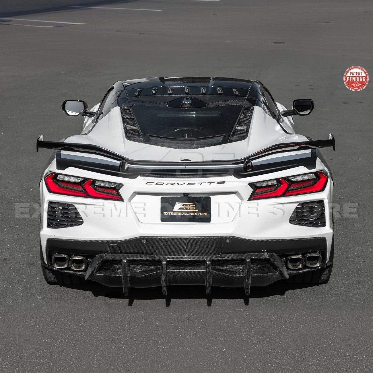 Z06 Conversion Corvette C8 All Model DRY CARBON FIBER Rear High Wing