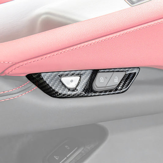 Corvette C8 DRY CARBON FIBER Door Control Button Cover