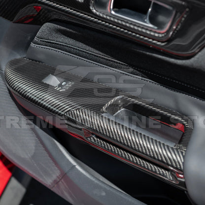 2015-up Ford Mustang DRY Carbon Fiber Side Door Glass Lifting Panel