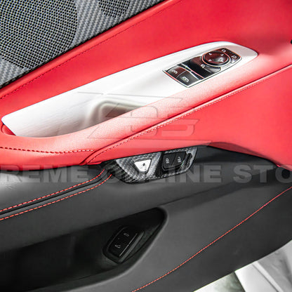 Corvette C8 DRY CARBON FIBER Door Control Button Cover