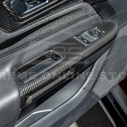 2015-up Ford Mustang DRY Carbon Fiber Side Door Glass Lifting Panel