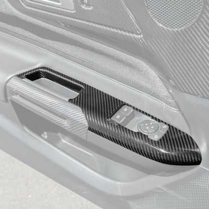 2015-up Ford Mustang DRY Carbon Fiber Side Door Glass Lifting Panel