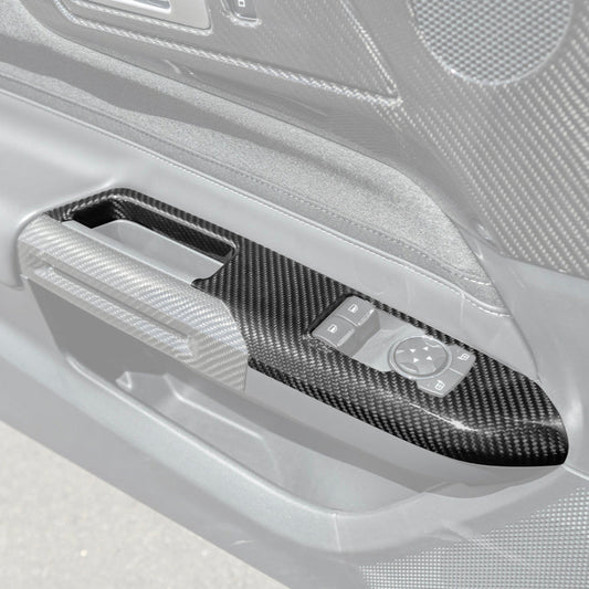 2015-up Ford Mustang DRY Carbon Fiber Side Door Glass Lifting Panel