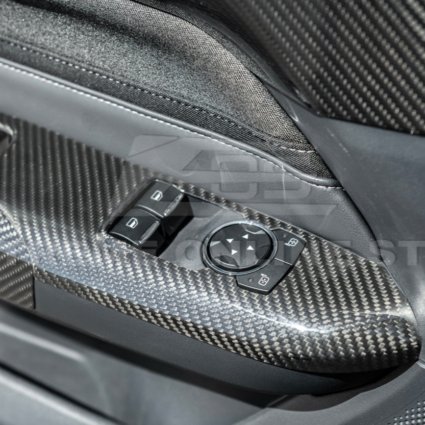 2015-up Ford Mustang DRY Carbon Fiber Side Door Glass Lifting Panel
