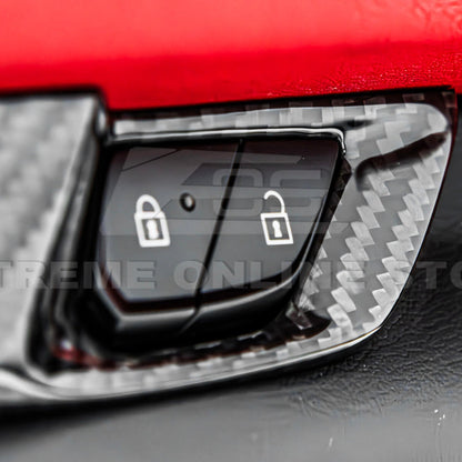 Corvette C8 DRY CARBON FIBER Door Control Button Cover