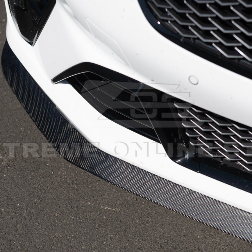 2020-Up Cadillac CT4-V Blackwing Front Lip Splitter & Carnards