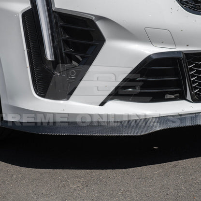 2020-Up Cadillac CT4-V Blackwing Front Lip Splitter & Carnards