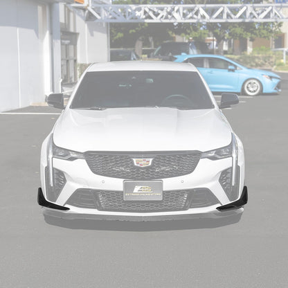 2020-Up Cadillac CT4-V Blackwing Front Lip Splitter & Carnards