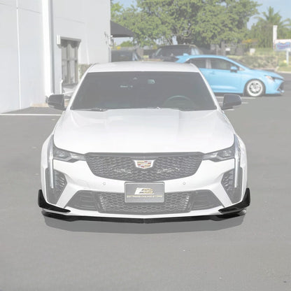2020-Up Cadillac CT4-V Blackwing Front Lip Splitter & Carnards