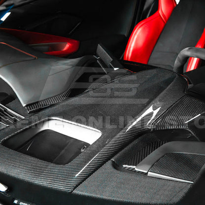 Corvette C8 DRY CARBON FIBER Upper Dash Instrument Panel Cover Kit