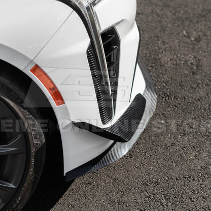 2020-Up Cadillac CT4-V Blackwing Front Lip Splitter & Carnards