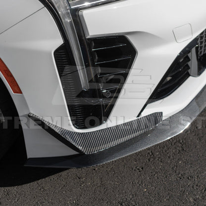 2020-Up Cadillac CT4-V Blackwing Front Lip Splitter & Carnards