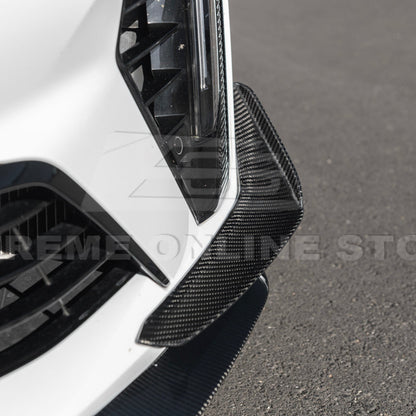 2020-Up Cadillac CT4-V Blackwing Front Lip Splitter & Carnards