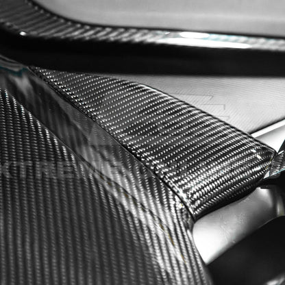 Corvette C8 DRY CARBON FIBER Upper Dash Instrument Panel Cover Kit