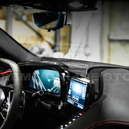 Corvette C8 DRY CARBON FIBER Upper Dash Instrument Panel Cover Kit