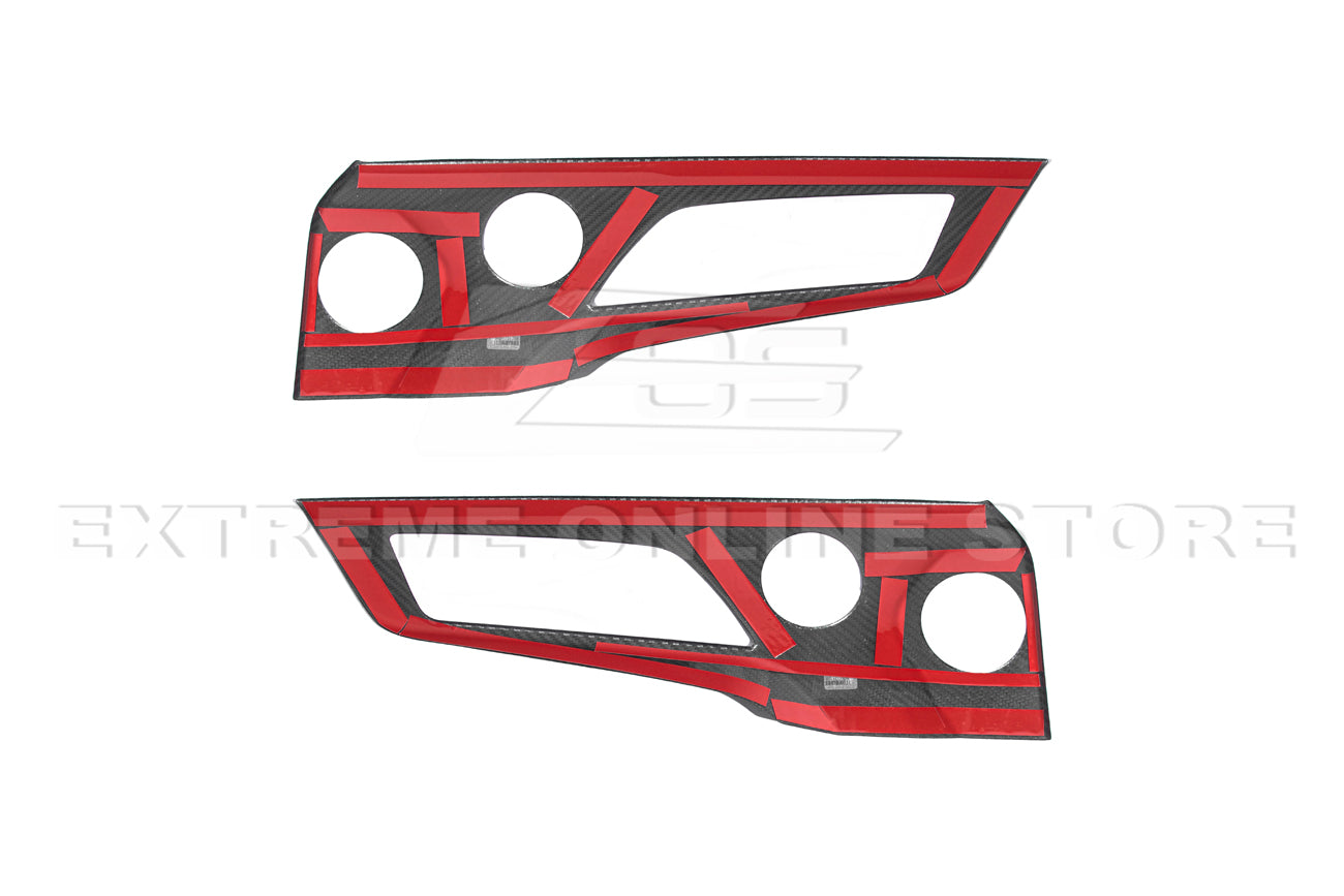 2024-Up Ford Mustang DRY CARBON FIBER Door Speaker Panel Trim Cover