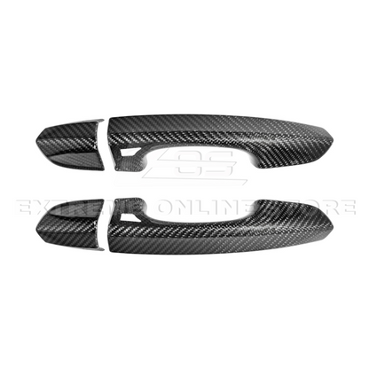 2015-23 Ford Mustang DRY CARBON FIBER Outer Door Handle Cover Set