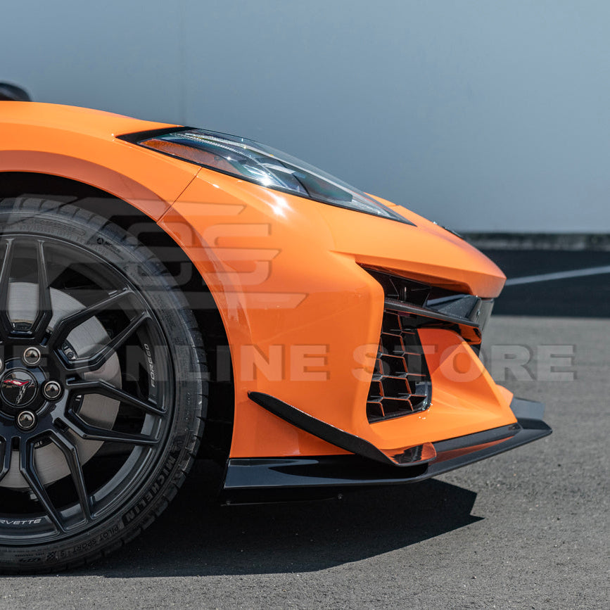 Chevrolet Corvette C8 Z06 / E-Ray DRY CARBON FIBER Front Side Canards