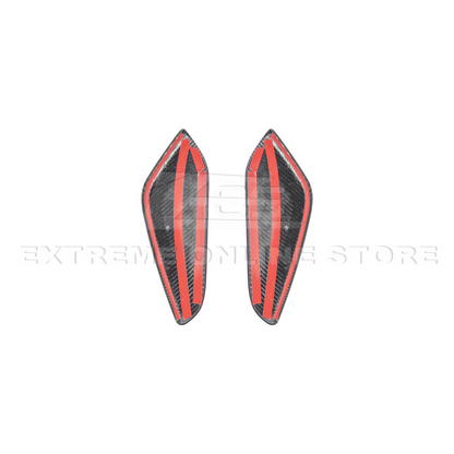 2019-24 Camaro Dry Carbon Fiber Front Side Knee Pad Panel Cover Pair