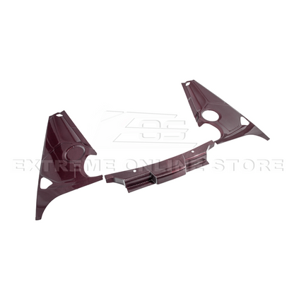 Corvette C8 DRY CARBON FIBER Coupe Engine Bay Panel Cover (3-Pieces Version)