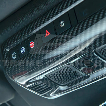 Corvette C8 DRY CARBON FIBER Roof Reading Light Control Cover