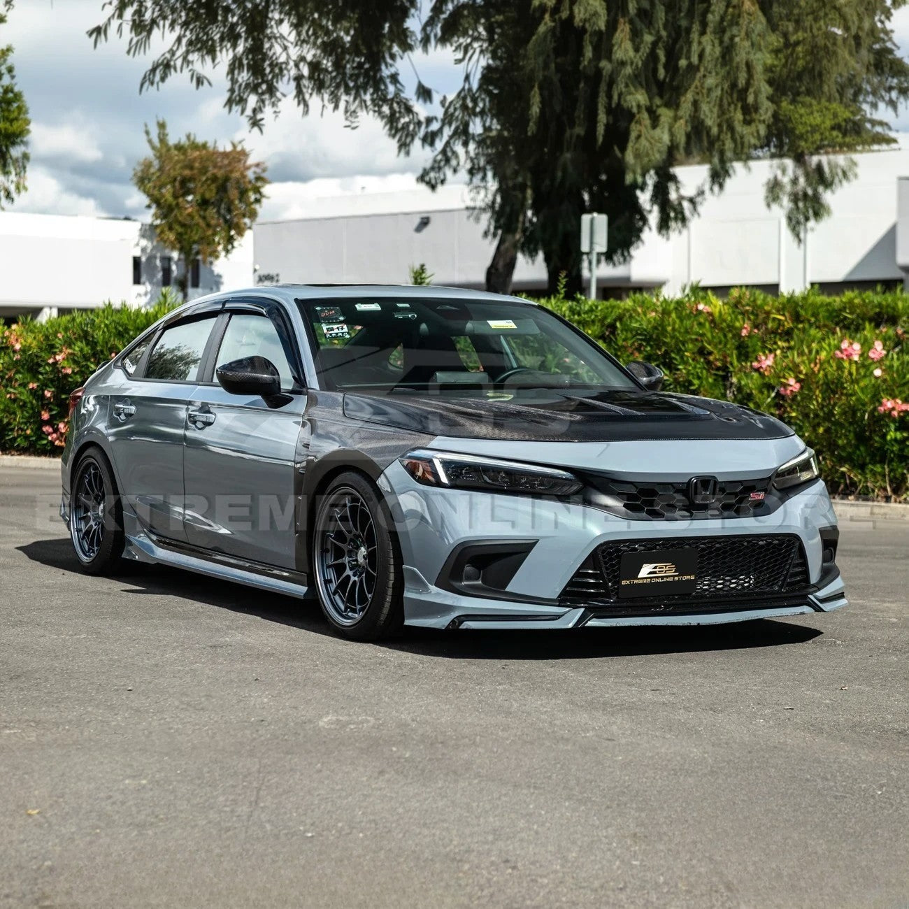 2022-Up Honda Civic JDM Varis Style Front Vented Bumper Hood