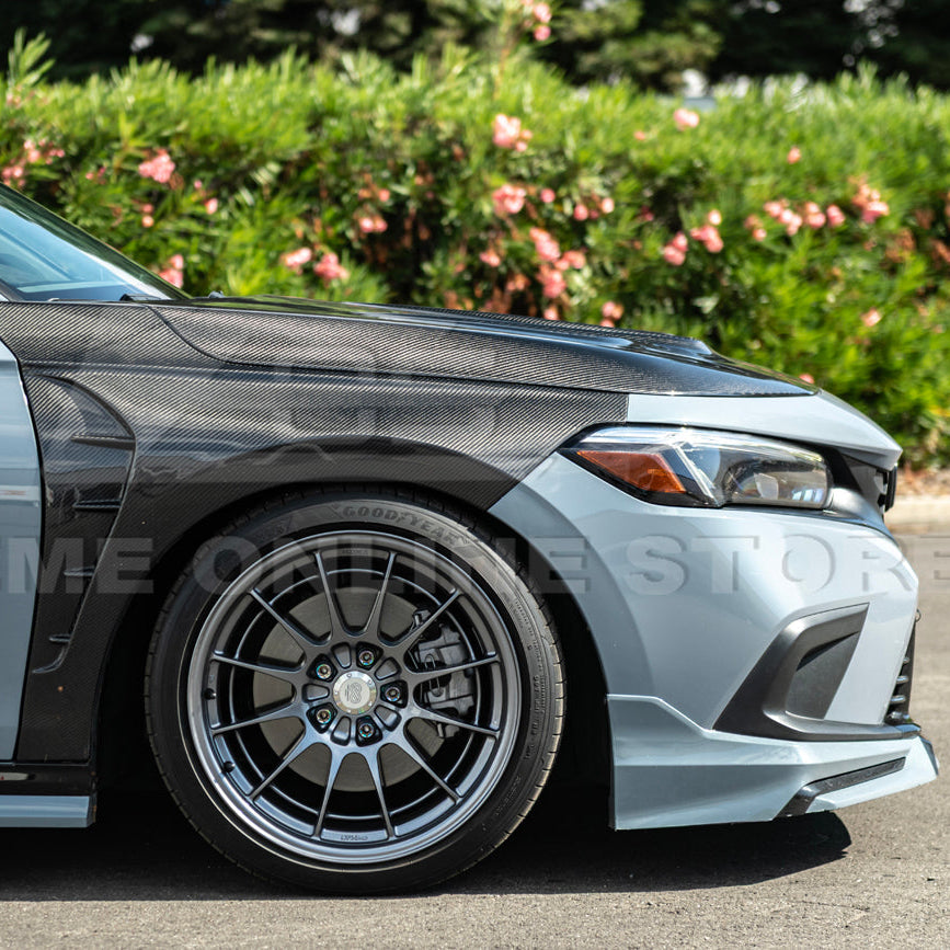 2022-Up Honda Civic JDM Varis Style Front Vented Bumper Hood