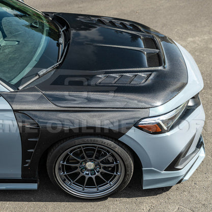 2022-Up Honda Civic JDM Varis Style Front Vented Bumper Hood