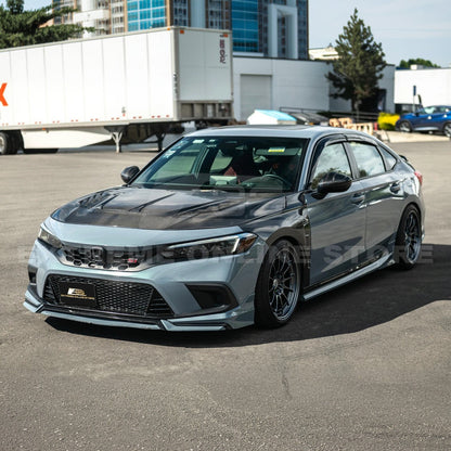 2022-Up Honda Civic JDM Varis Style Front Vented Bumper Hood