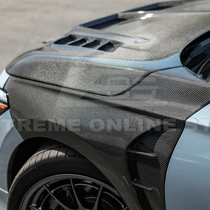 2022-Up Honda Civic | JDM Varis Style CARBON FIBER Front Vented Hood w/ Fender
