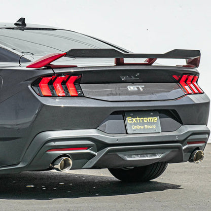 2024-Up Ford Mustang DRY Carbon Fiber GT Performance Wing Rear Gurney Flap Spoiler